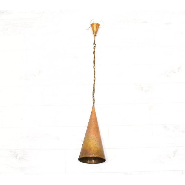 Danish Hanging Lamp in the Form of a Copper Cone, 1970s For Sale - Image 15 of 15