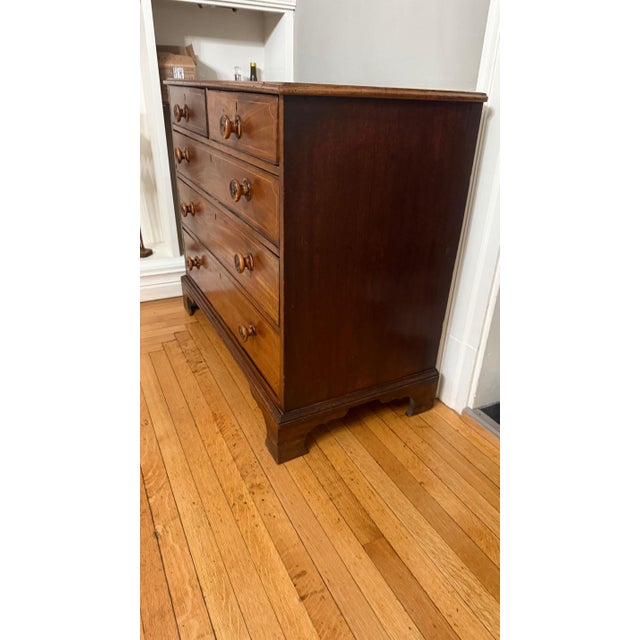 19th Century English Mahogany Chest of Drawers With Inlay For Sale - Image 4 of 14