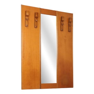 Entryway Furniture with Mirror and Coat Rack, 1970s For Sale