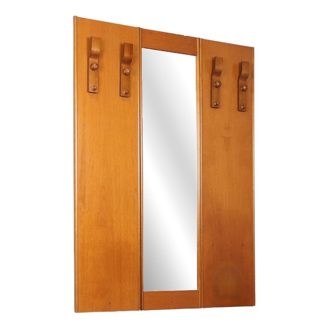 Entryway Furniture with Mirror and Coat Rack, 1970s For Sale