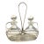 Mid 20th Century Arthur Krupp Milano Oil and Vinegar Glass and Silverplate Cruet Set - 3pcs, Gio Ponti Style For Sale