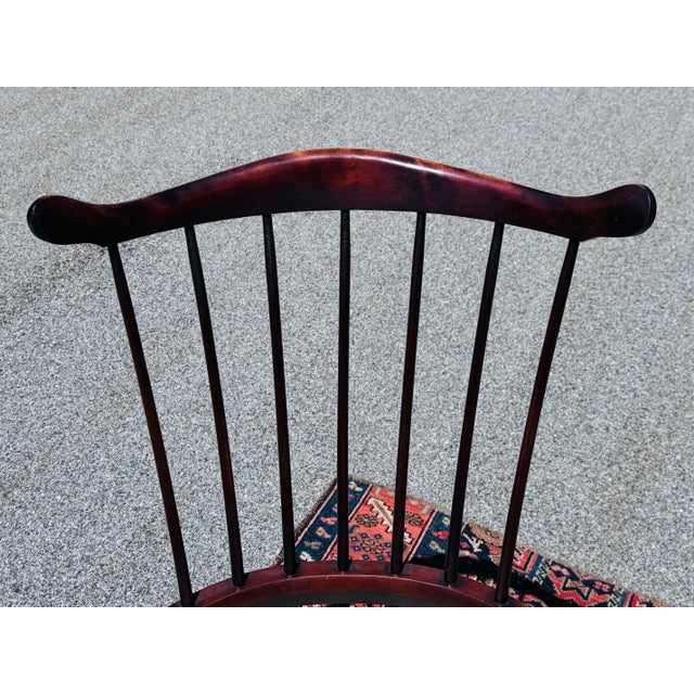 Vintage Mid-19th C. High-Back Windsor Style Chair For Sale In Boston - Image 6 of 12