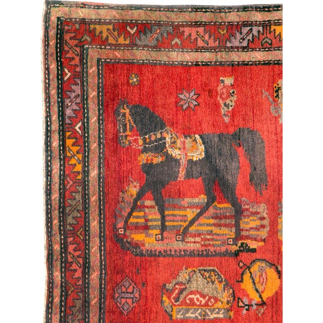 Postmodern Galerie Shabab Collection Mid-20th Century Caucasian Karabagh Rug For Sale - Image 3 of 9