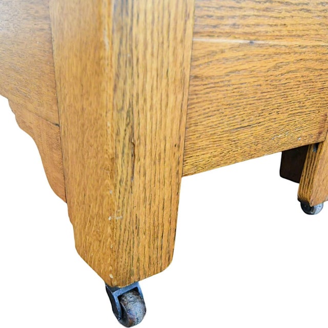 Vintage White Oak Coat Rack Bench For Sale - Image 11 of 12