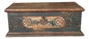 Mid 19th Century Pine Trunk or Blanket Chest in Original Paint