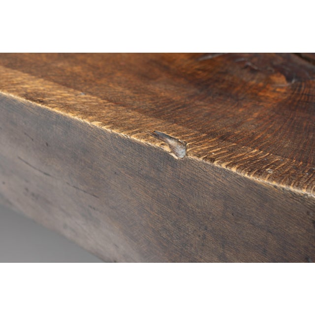 Wood Rustic Low Table, 1950 For Sale - Image 7 of 10