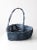 This vintage wicker basket features a heart-shaped silhouette and a twisted handle. The weathered blue finish adds a soft,...