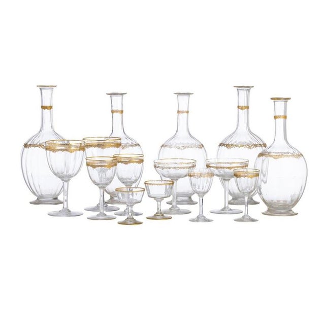 Glass and Crystal Glassware Service, Set of 57 For Sale - Image 6 of 6