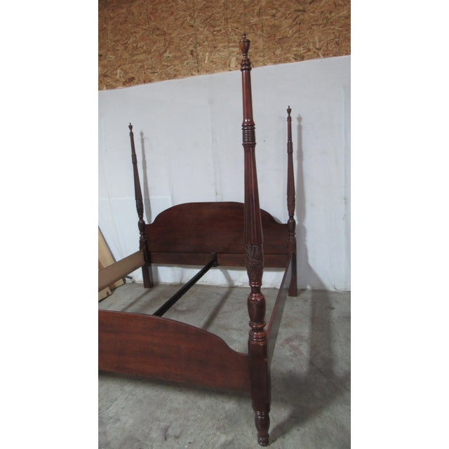 Item: Bassett King Bed Details: Cherry Great Designer Look/Quality Piece Poster Bed Rare King Size Unsigned Bassett-has...