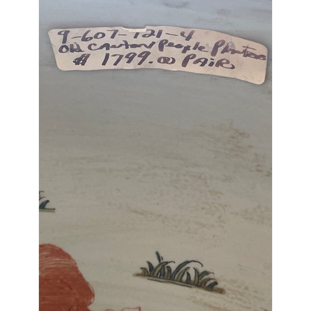 Late 20th Century Canton People Chinese Large Planter With Wooden Carved Stand For Sale - Image 10 of 13