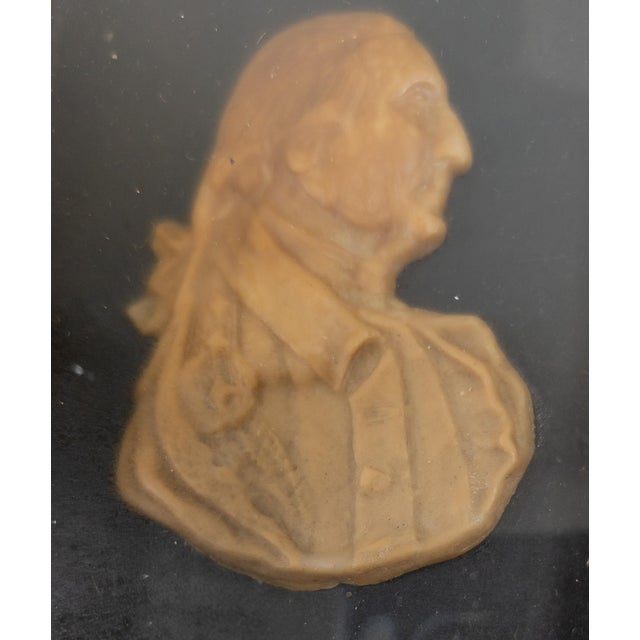 19th Century American Molded Wax Portrait of General George Washington For Sale - Image 4 of 7