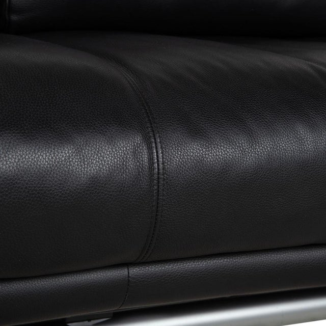 Black Model 6500 2-Seater Sofa in Black Leather from Rolf Benz For Sale - Image 8 of 14