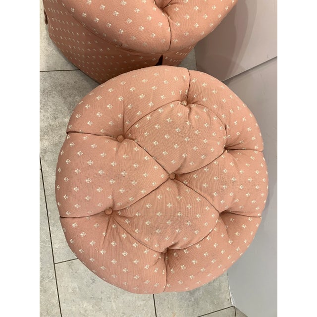 Pair of 1990s Custom Ottomans For Sale In Boston - Image 6 of 9