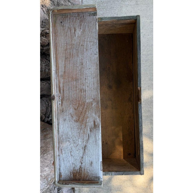 Late 19th Century Original Painted Apothecary Cabinet/Trunk For Sale - Image 9 of 10
