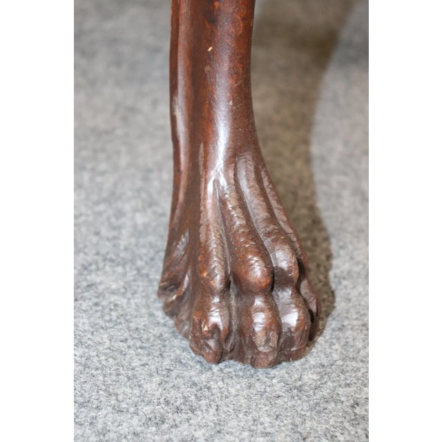 Victorian Rare Carved Figural Maiden Walnut Victorian Bench Stool Circa 1870 For Sale - Image 3 of 12