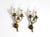 Two beautiful, rare mid-century modern brass wall lamps by vereinigte werkstätten. made in germany. A stunning design in...