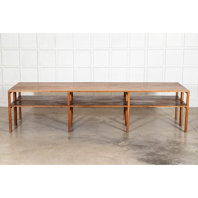 Vintage French Monastery Pine Server Table, 1920 For Sale - Image 6 of 18