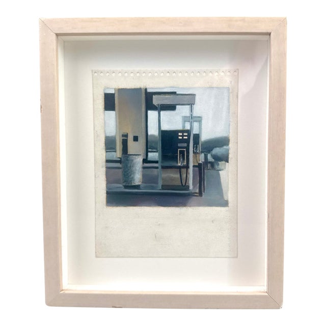 Robert Olsen, Notebook Page (Gas Pump), Oil on Paper, 2003 For Sale