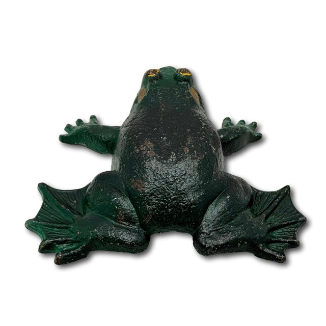 Unusual Vintage 1930s American Cast Iron Frog Doorstop Doorstop by Wilton Products in Pennsylvania For Sale - Image 13 of 18