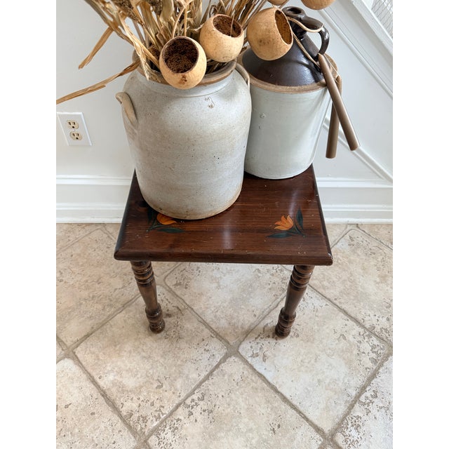 1970s Kling Folk Painted Side Table For Sale - Image 10 of 10