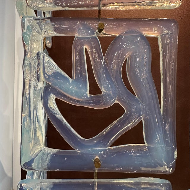 1960s Pair of Opaline Murano Glass Sconces Attr. to Carlo Nason for Mazzega, Italy For Sale In New York - Image 6 of 11