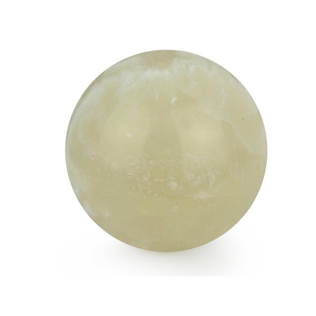 Late 20th Century Natural Polished Honey Onyx Sphere Orb Sculpture For Sale - Image 6 of 9