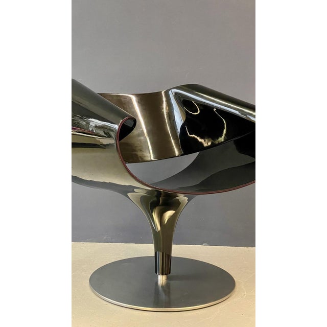 Black Designer Chair For Sale - Image 3 of 6