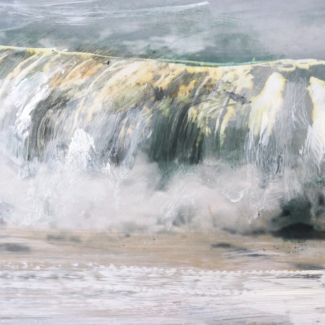 Realism Settling Into Dusk - Calm Seascape of Crashing Waves Painting Original Artwork by Steven Nederveen For Sale - Image 3 of 9
