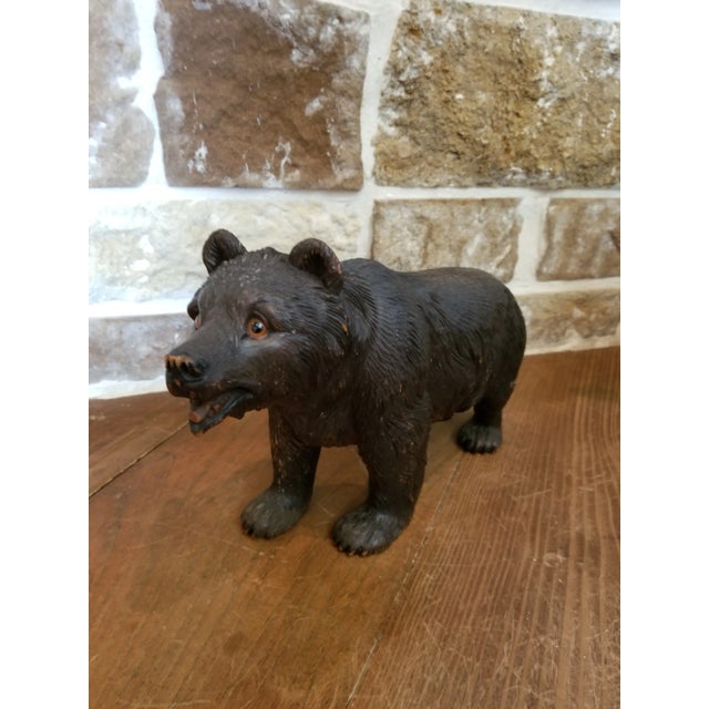 Black Antiique Black Forest Bear For Sale - Image 8 of 9