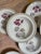 Ceramic Vintage Noritake Geranium Burgundy and Gray 5 5/8” Small Berry Bowls - Set of Nine (9) For Sale - Image 7 of 8