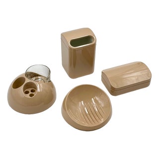 Vintage Bathroom Set, 1970s, Set of 4 For Sale