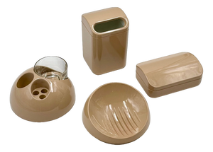 Vintage Bathroom Set, 1970s, Set of 4