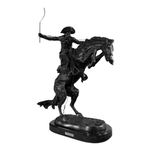 "Bronco Buster" Signed Bronze Sculpture After Frederic Remington - 35" H