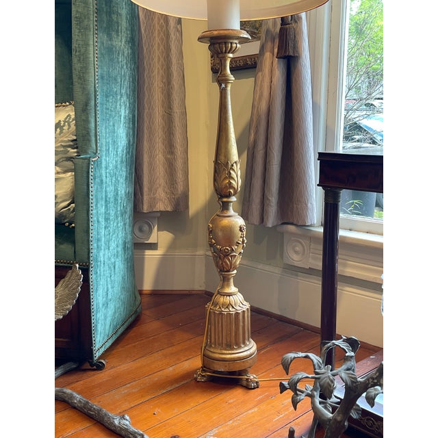 Gold Mid 19th Century Italian Alter Floor Lamp For Sale - Image 8 of 12