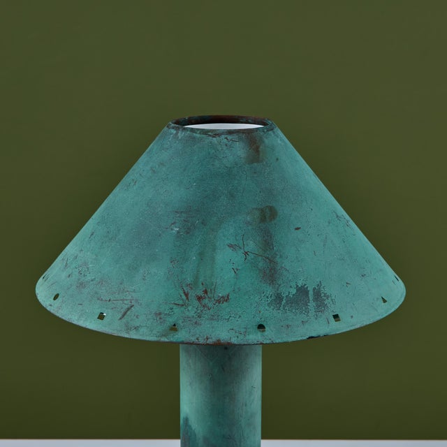 Ron Rezek Verdigris Table Lamp For Sale - Image 13 of 17