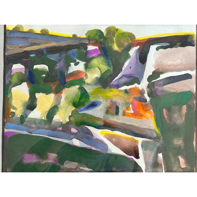 1976 Vintage California Watercolor Larry Welden Original Painting For Sale - Image 4 of 9