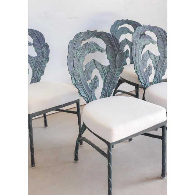 Set of 4 Mid Century Modern Banana Leaf Chairs For Sale - Image 6 of 10
