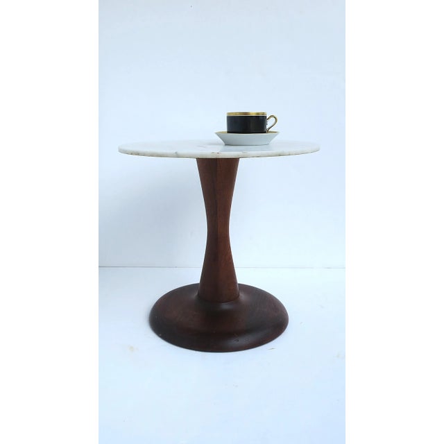 Mid 20th Century Italian Modern Marble Side Drinks Table, Circa Mid-20th Century, Italy For Sale - Image 5 of 13