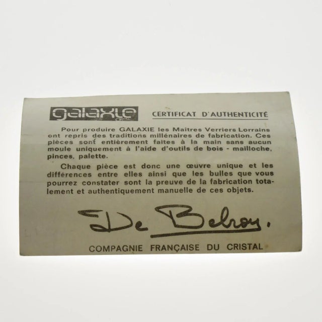 Mid-Century Modern Daum by De Belroy Tall Crystal Tumbler Vase, Galaxie Collection For Sale - Image 3 of 8