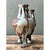 Add an intriguing, handcrafted element to your collection with this unique vintage Mid-Century Modern multineck stoneware...