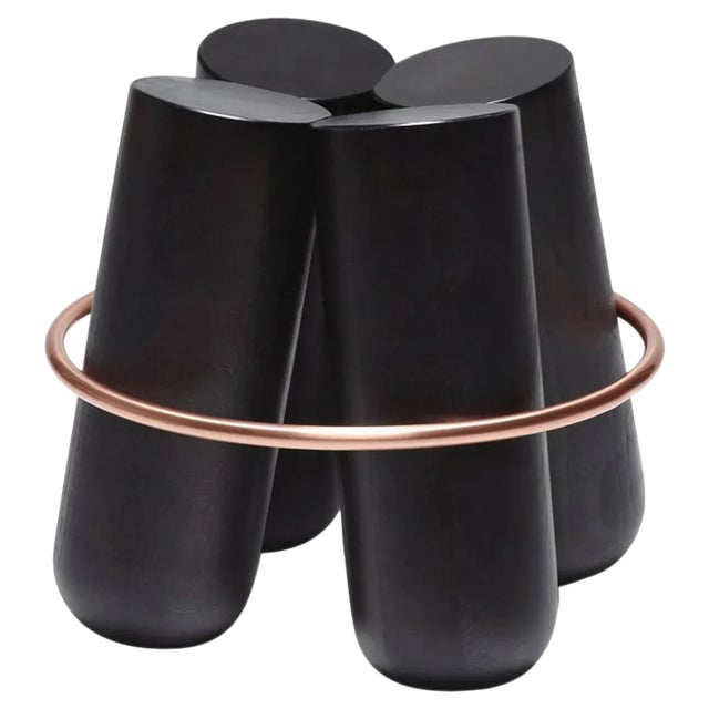 Black Bolt Stool by Note Design Studio For Sale