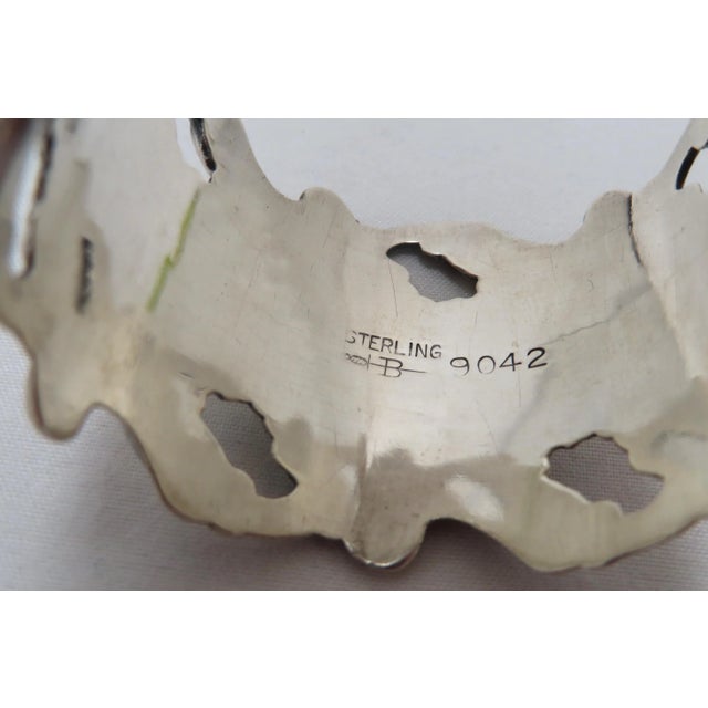 Fine Antique American Sterling Silver Rococo & Flowers Design Napkin Ring by R Blackinton & Co. For Sale - Image 9 of 13