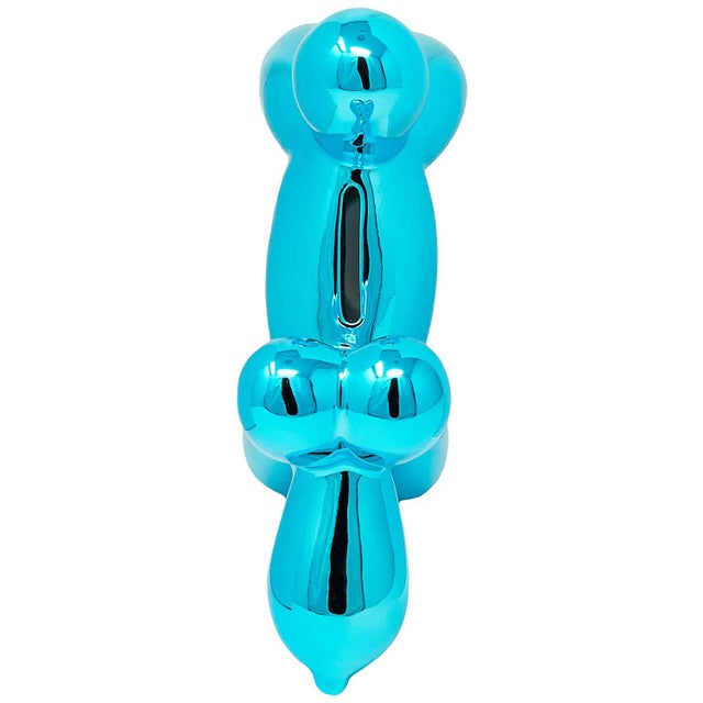 Pop Art Interior Illusions Plus Blue Mini Ceramic Dog Piggy Bank - 7.5" tall For Sale - Image 3 of 7