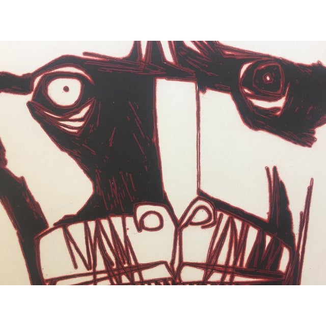 Oswaldo Guayasamin, Mascara 2 Variante, 1973, Engraving For Sale - Image 3 of 4