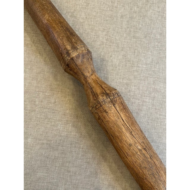 Wood Wooden Vintage Indian Pestle #4 For Sale - Image 7 of 10