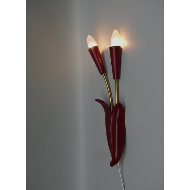 Vintage Floral Wall Lights, 1950s, Set of 2 For Sale - Image 10 of 18