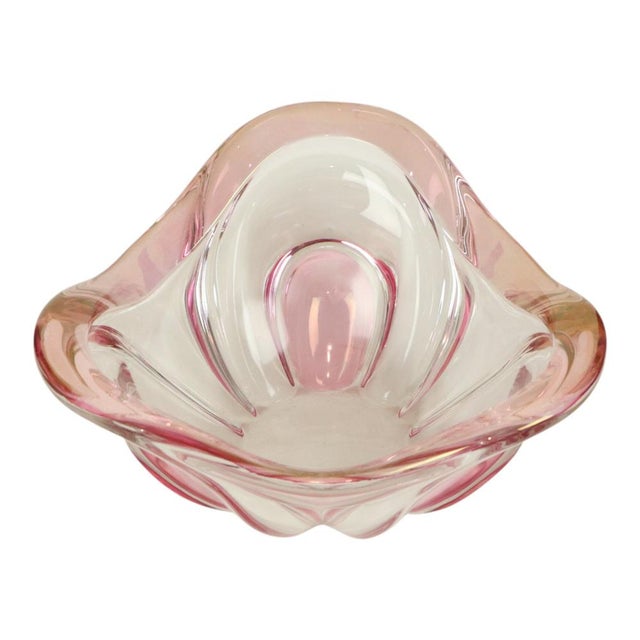 Vintage Murano Pink Glass Fruit Bowl, 1960s For Sale - Image 9 of 14