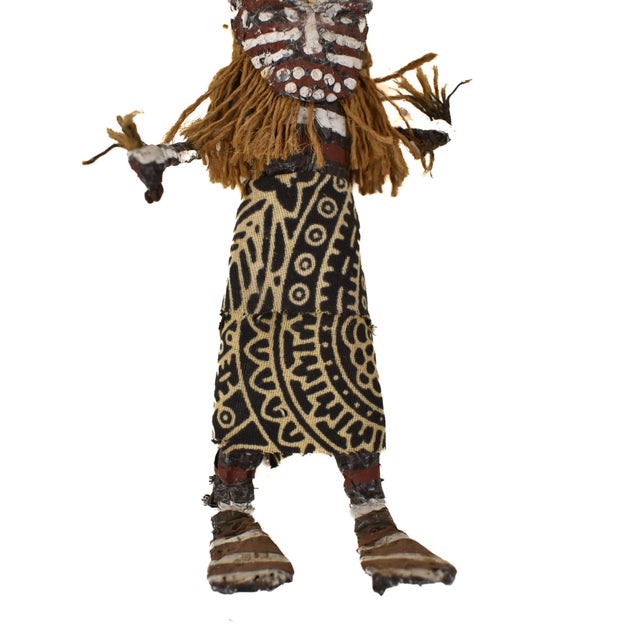 Brown Early 20th Century Makishi Painted African Doll For Sale - Image 8 of 8