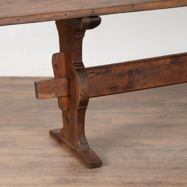 Early 19th Century Swedish Dark Pine Console Table For Sale - Image 10 of 14