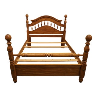 Pulaski Furniture Keepsakes Collection Golden Oak Queen Size Bed 4820 6832 For Sale